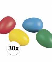 30 plastic paaseieren in leuke kleuren