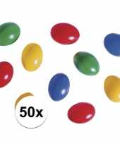 50x 10 plastic paaseieren in leuke kleuren