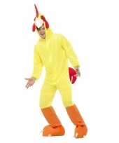 Carnavalskleding kip haan kostuum geel voor volwassenen