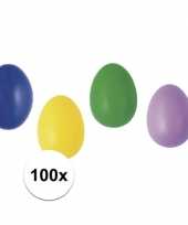 Gekleurde eieren decoratie 6 cm 100 stuks