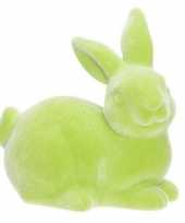 Groene deco hazen konijnen voor pasen 9 cm